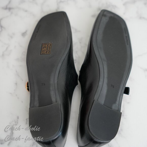 NIB Tory Burch Selby Mary Jane Ballet Leather Flats in Black - Picture 9 of 10